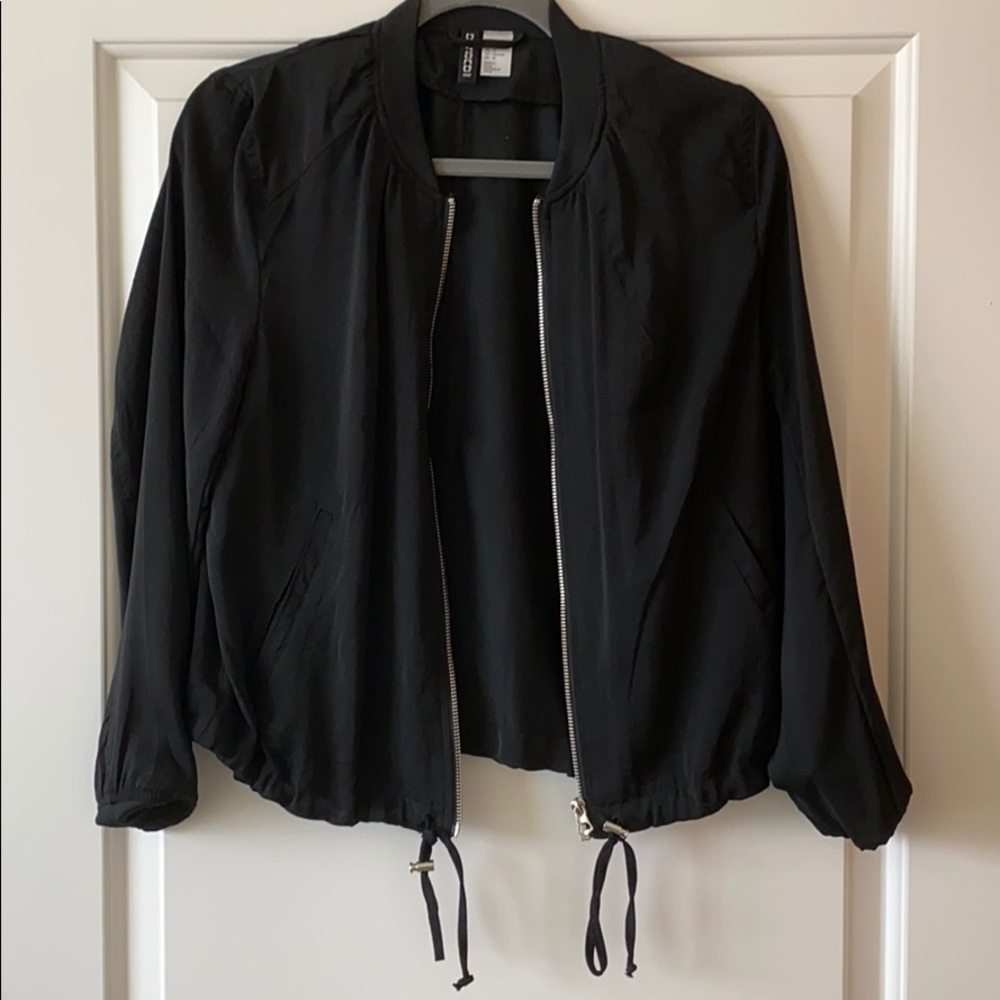 H&M Divided Light Black Bomber Jacket
